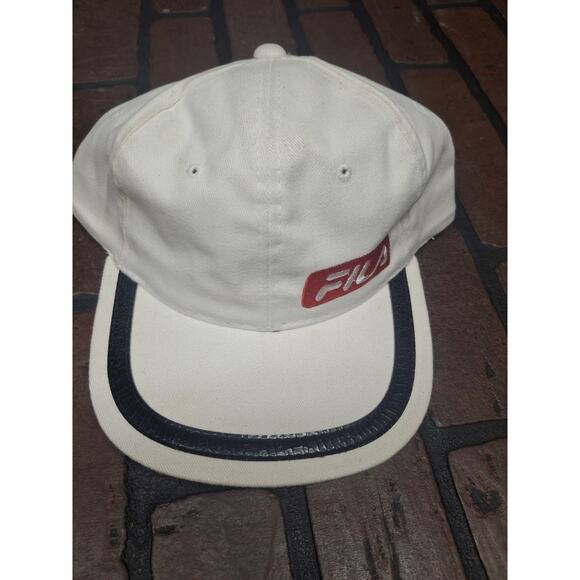 Vintage Fila White Snapback Hat Cap - Picture 1 of 3